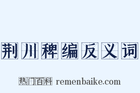 荆川稗编反义词是什么意思的图片